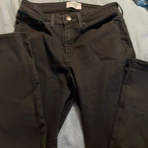 Black low rise skinny jeans